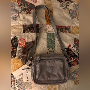 NEW Kipling women's Hubei Small Double-Zip Crossbody Bag lavender